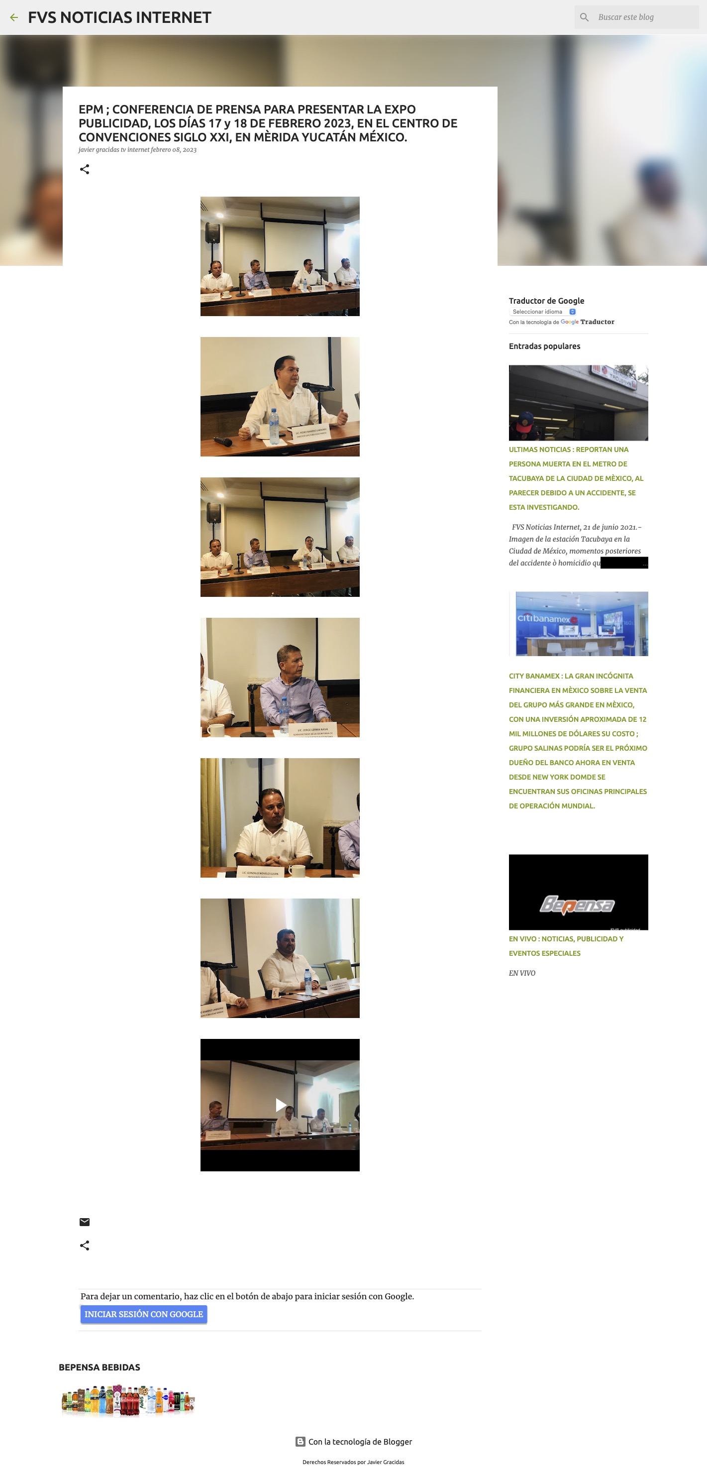 EPM ; CONFERENCIA DE PRENSA PARA PRESENTAR LA EXPO PUBLICIDAD, LOS DÍAS 17 y 18 DE FEBRERO 2023, EN EL CENTRO DE CONVENCIONES SIGLO XXI, EN MÈRIDA YUCATÁN MÉXICO.